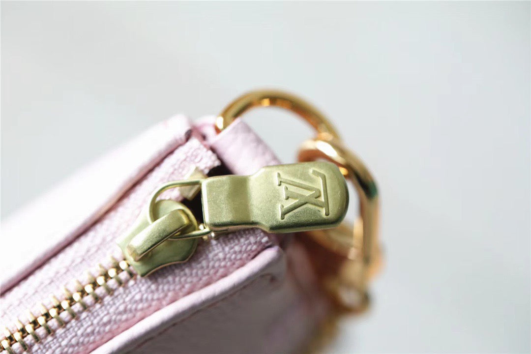 Louis Vuitton Mini Pochette AcGLAMIssoires Monogram Empreinte Pink For Women, WomenÃƒÂ¢Ã¢â€šÂ¬Ã¢â€žÂ¢s Handbags, Shoulder Bags And Crossbody Bags 6.1in/15.5cm Louis Vuitton