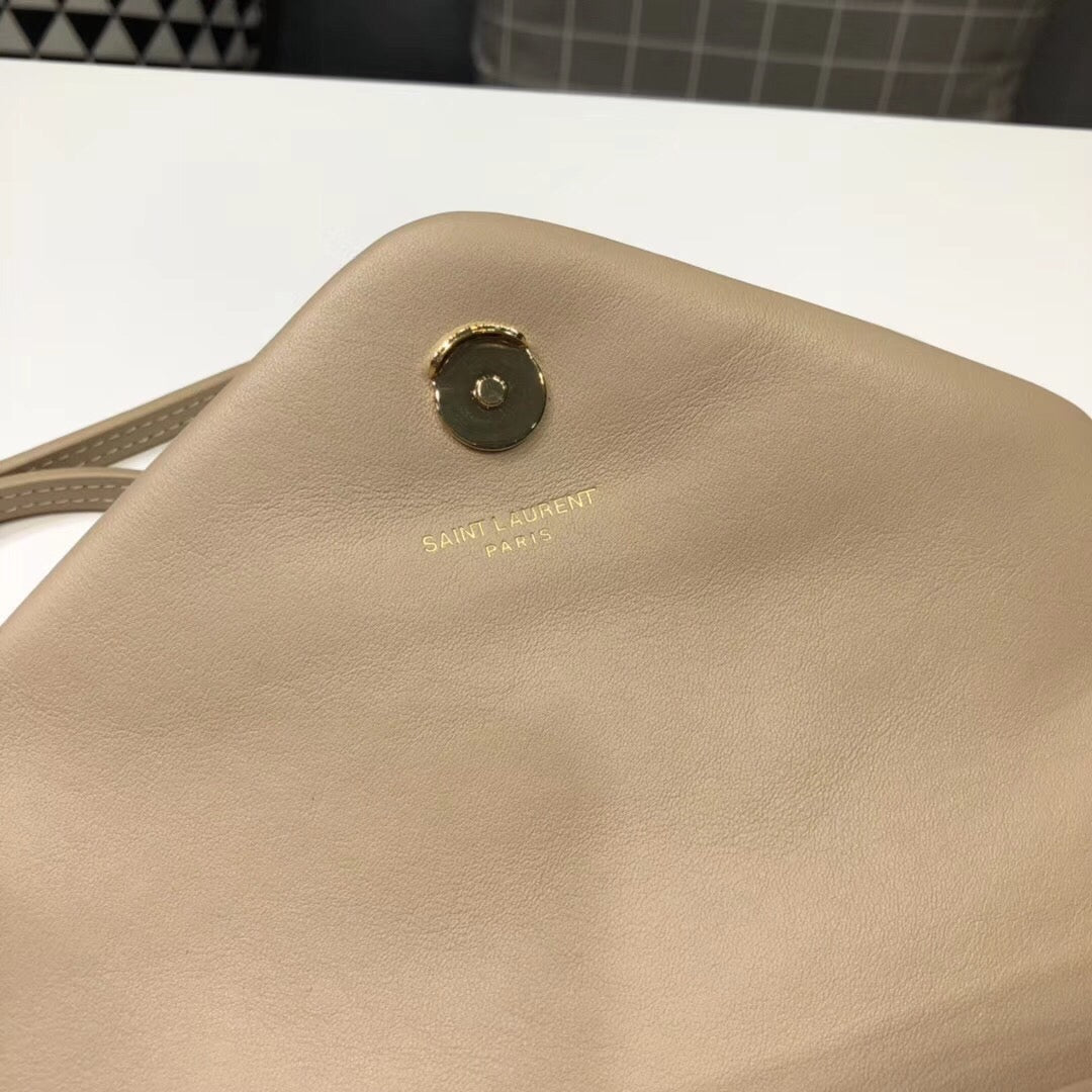 Saint Laurent Loulou Mini Shoulder Bag Beige For Women 7in/18cm YSL