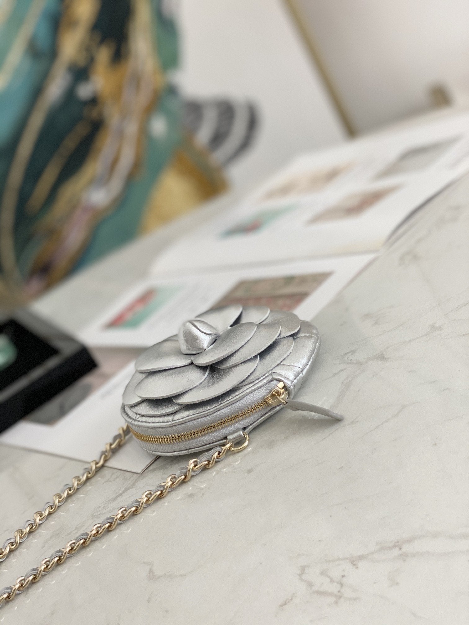 Chanel Camellia Clutch With Chain SiLouis Vuittoner Bag For Women 11cm/4in
