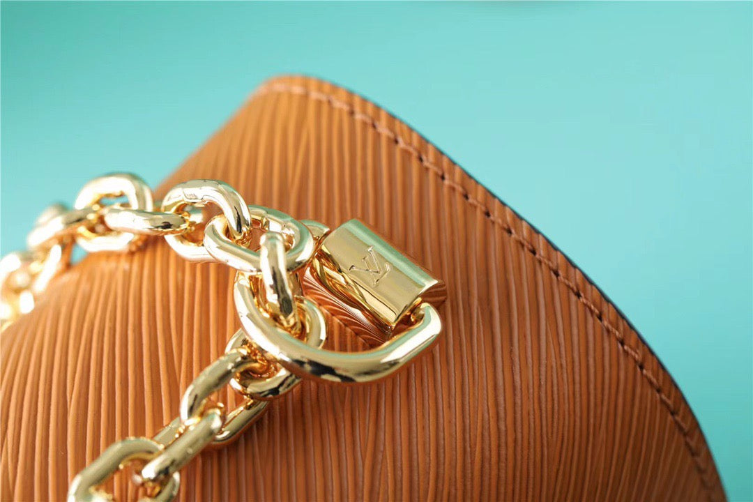 Louis Vuitton Twist MM Epi Gold Miel Brown For Women, Women’s Bags, Shoulder And Crossbody Bags 9.1in/23cm Louis Vuitton M59686
