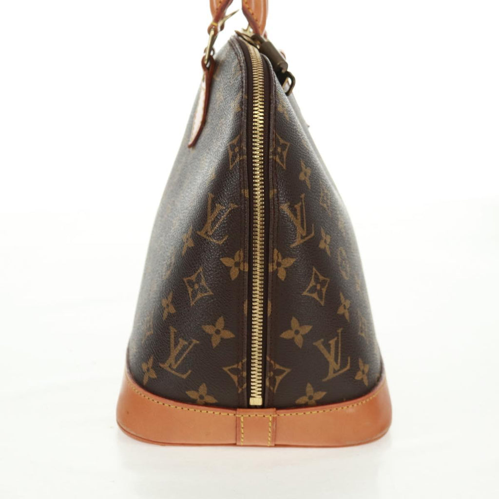 Louis Vuitton Alma Handbag Monogram Canvas Brown Canvas Handbag