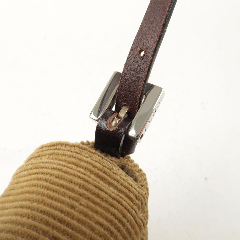 FENDI Corduroy Shoulder Bag Hand Bag Brown 26776 Brown