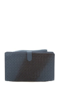 Bottega Veneta Intrecciato Blue & Black Graphic Clutch