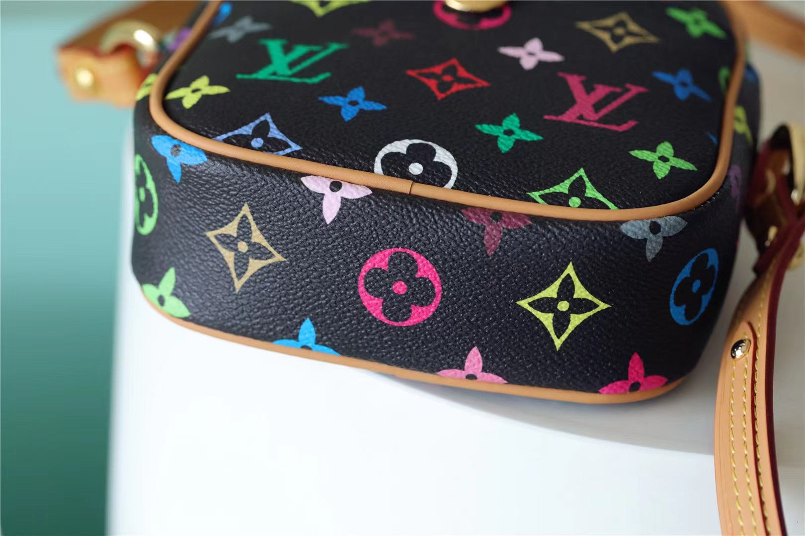 Louis Vuitton Rift Bag Monogram Multicolore Canvas Black For Women, Women’s Handbags, Shoulder And crossbody Bags 5.7in/13.5cm Louis Vuitton