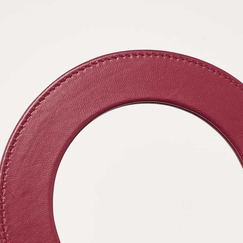 Dior Red Cannage Leather Small Lady Dior My Abcdior Tote