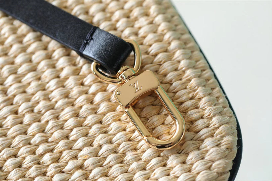Louis Vuitton Saint Jacques Raffia Black For Women,  Shoulder And Crossbody Bags 22.4in/57cm Louis Vuitton M59808