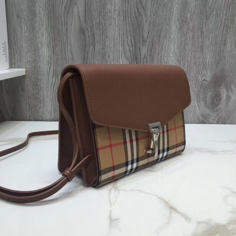 Burberry Small Vintage Check And Crossbody Bag Brown For Women, Women’s Bags 9in/24cm