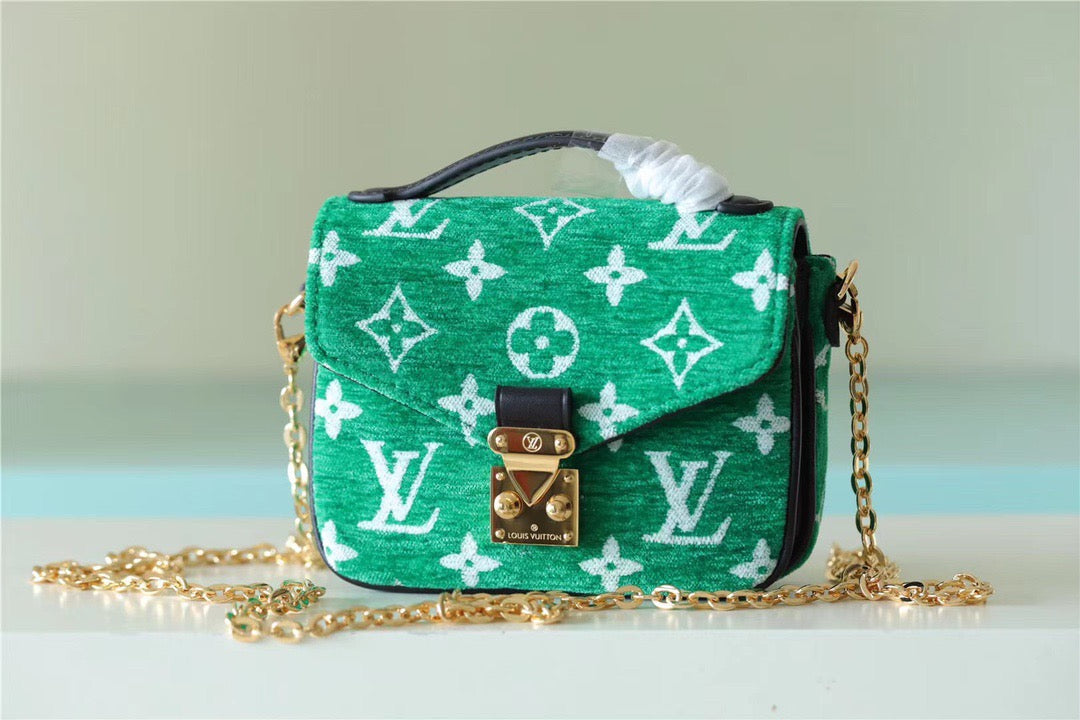 Louis Vuitton Micro Metis Monogram Jacquard Green For Women, WomenÃƒÂ¢Ã¢â€šÂ¬Ã¢â€žÂ¢s Handbags, Shoulder And Crossbody Bags 5.5in/14cm Louis Vuitton M81127