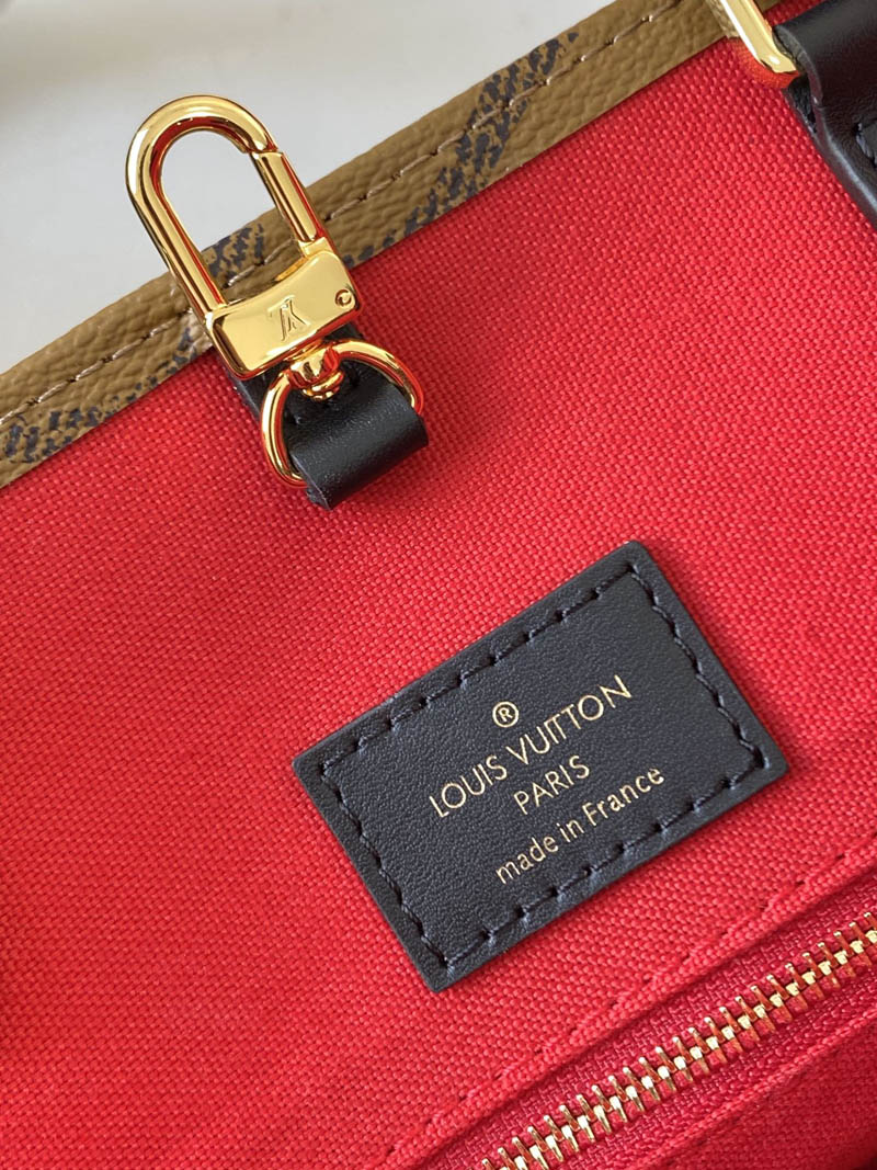 Louis Vuitton OnTheGo MM Monogram And Monogram Reverse Canvas For Women,  Shoulder Bags 13.8in/35cm Louis Vuitton M45321