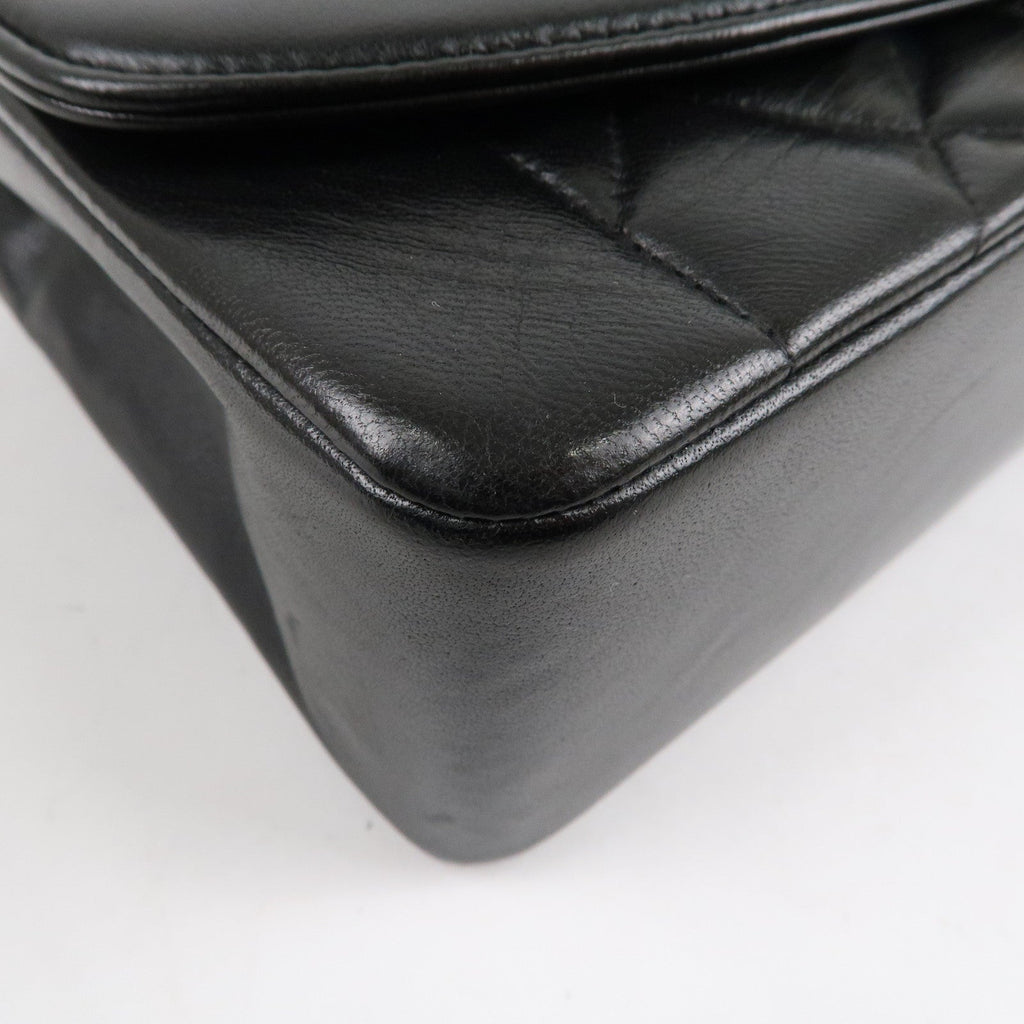 CHANEL Matelasse Lambskin Diana Chain Shoulder Bag Black A01165