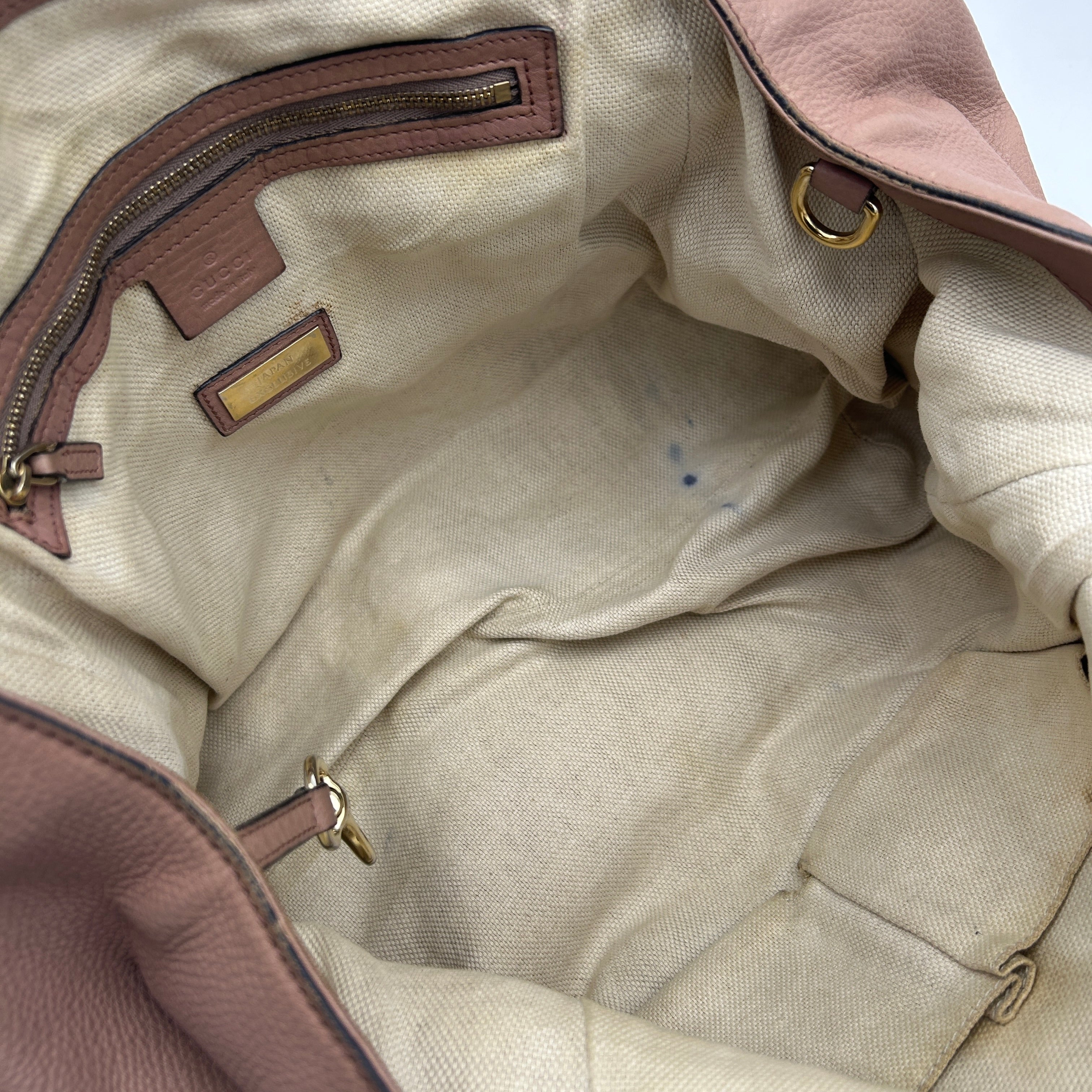Gucci Soho Pink Leather Convertible Shoulder Bag Small