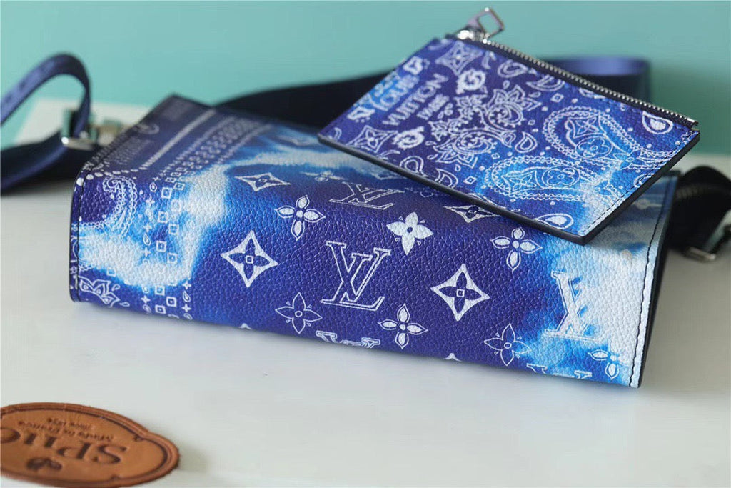 Louis Vuitton Gaston Wearable Wallet Monogram Blue For Men, Bags, Shoulder And Crossbody Bags 8.7in/22cm Louis Vuitton M81431