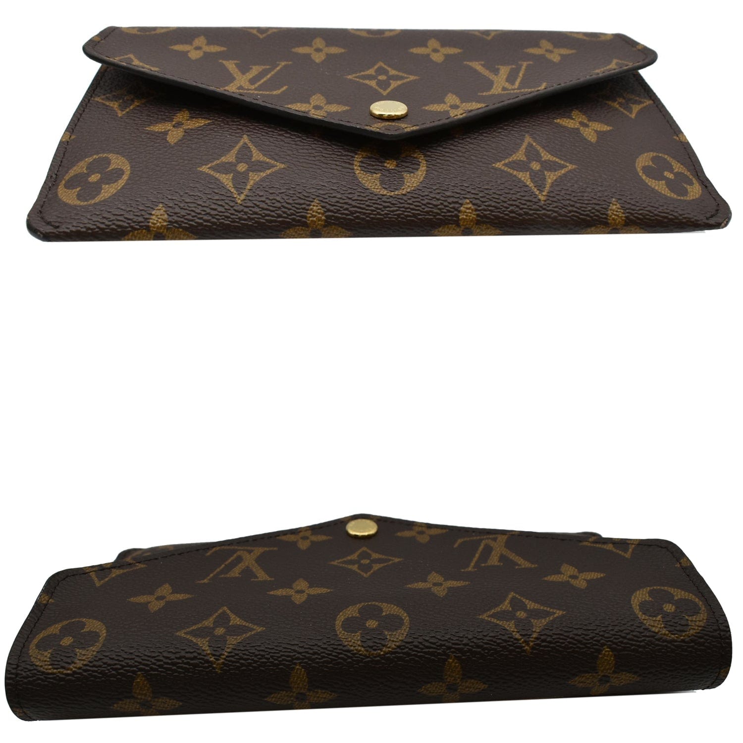 LOUIS VUITTON Monogram Canvas Sarah Wallet Brown