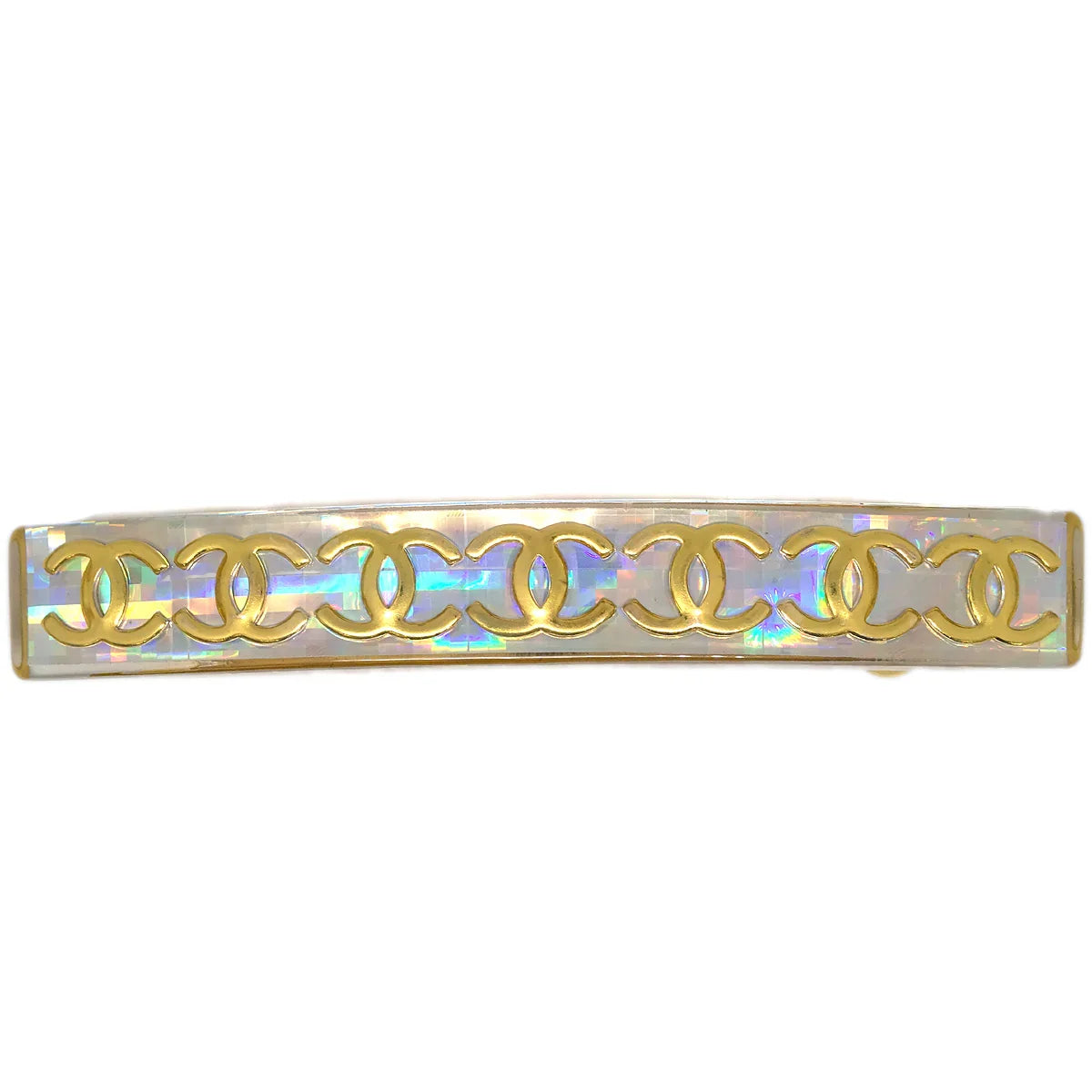 Chanel Hair Clip Hairpin Barrette Clear 97P/62