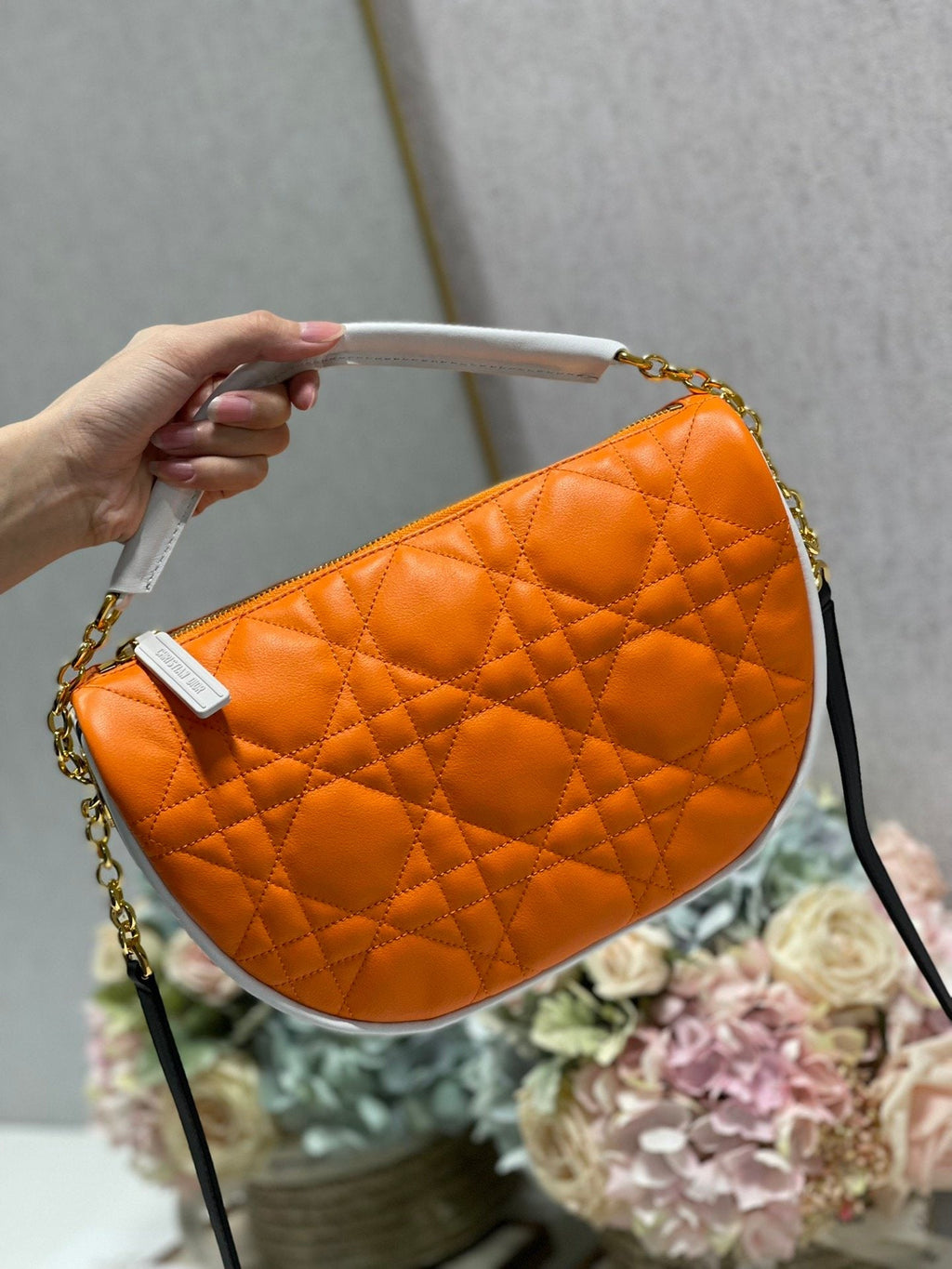 Dior MeDiorum Vibe Hobo Bag, Orange Handbags, Crossbody Bags, 30cm CD
