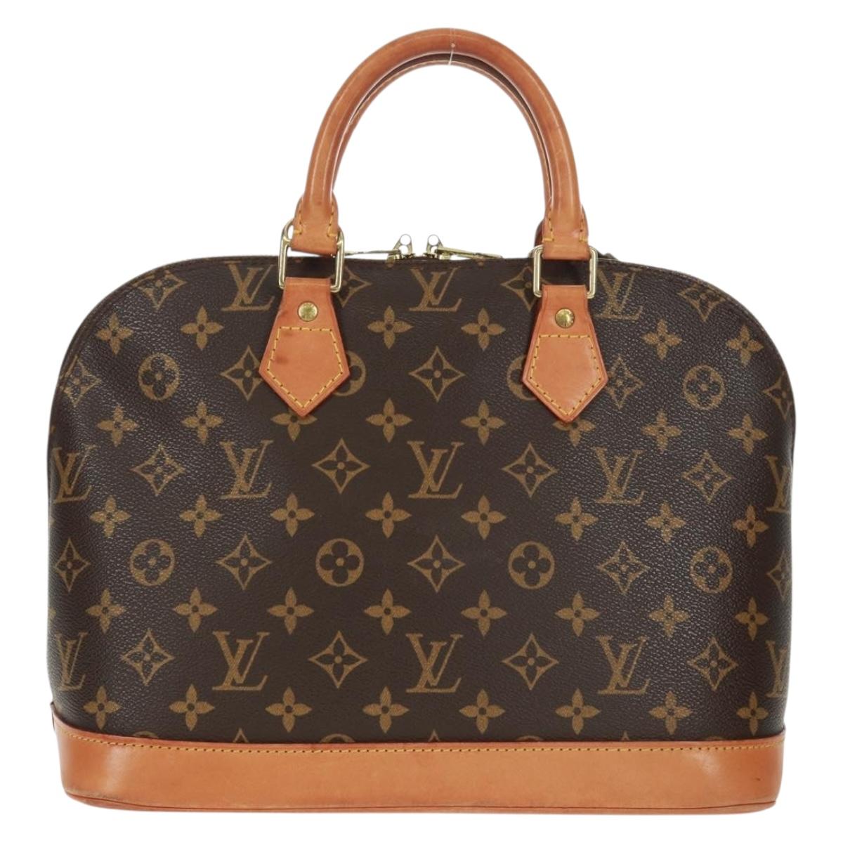 Louis Vuitton Alma Handbag Monogram Canvas Brown Canvas Handbag