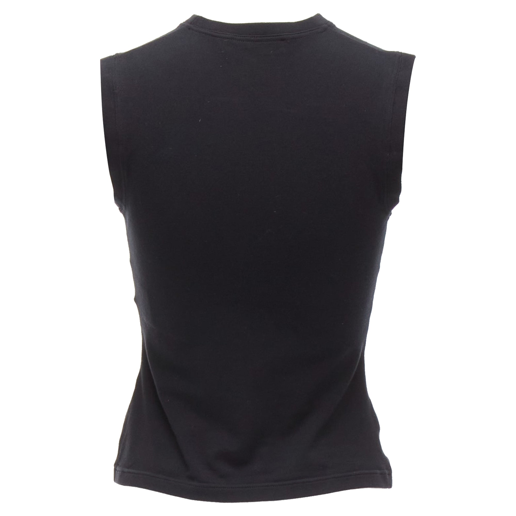 Dior Cotton Silver CD Logo Plate Sleeveless Crew Neck Tank Top