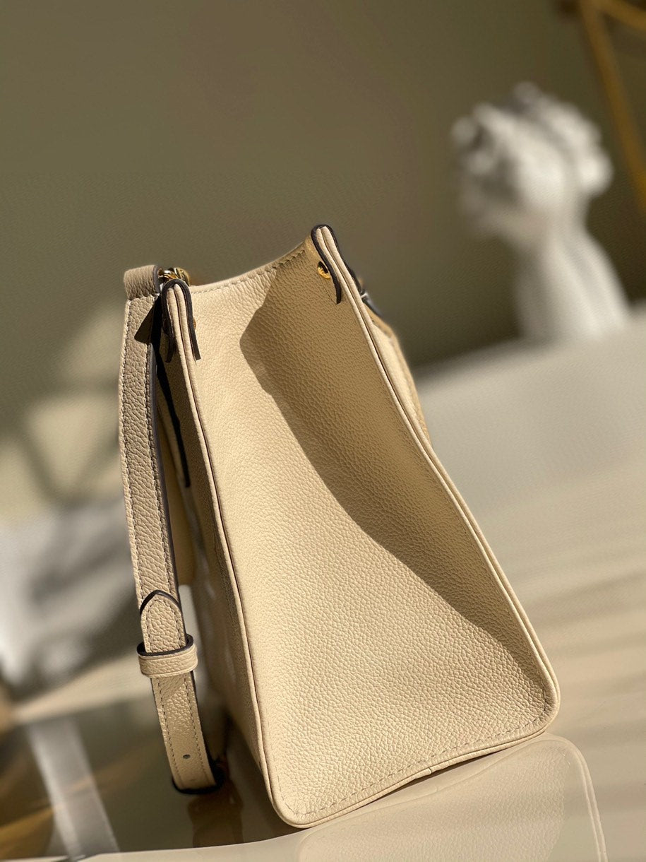 Louis Vuitton OnTheGo PM Tote Bag Monogram Empreinte Beige For Women, WomenÃƒÂ¢Ã¢â€šÂ¬Ã¢â€žÂ¢s Handbags, Shoulder And Crossbody Bags 9.8in/25cm Louis Vuitton