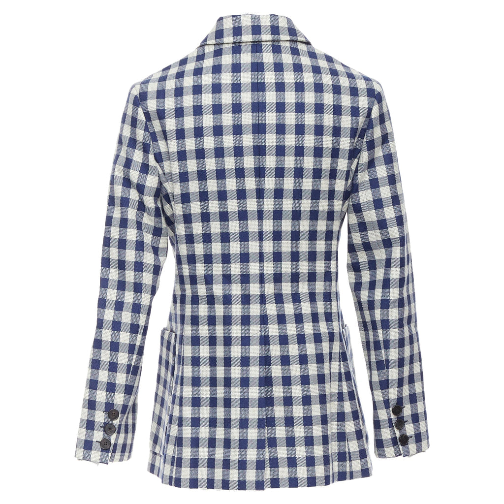 Christian Dior virgin wool checkered bar jacket