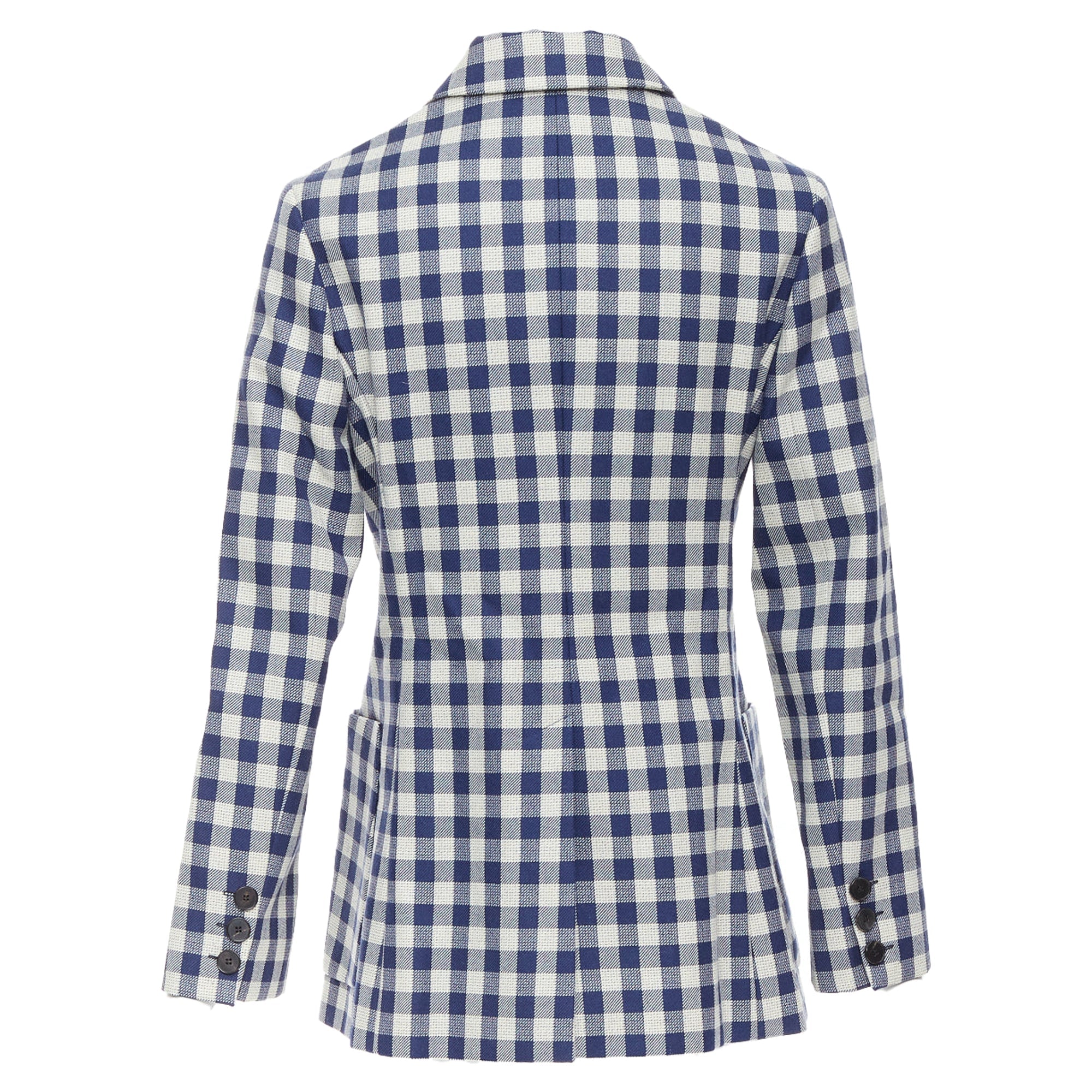 Christian Dior virgin wool checkered bar jacket