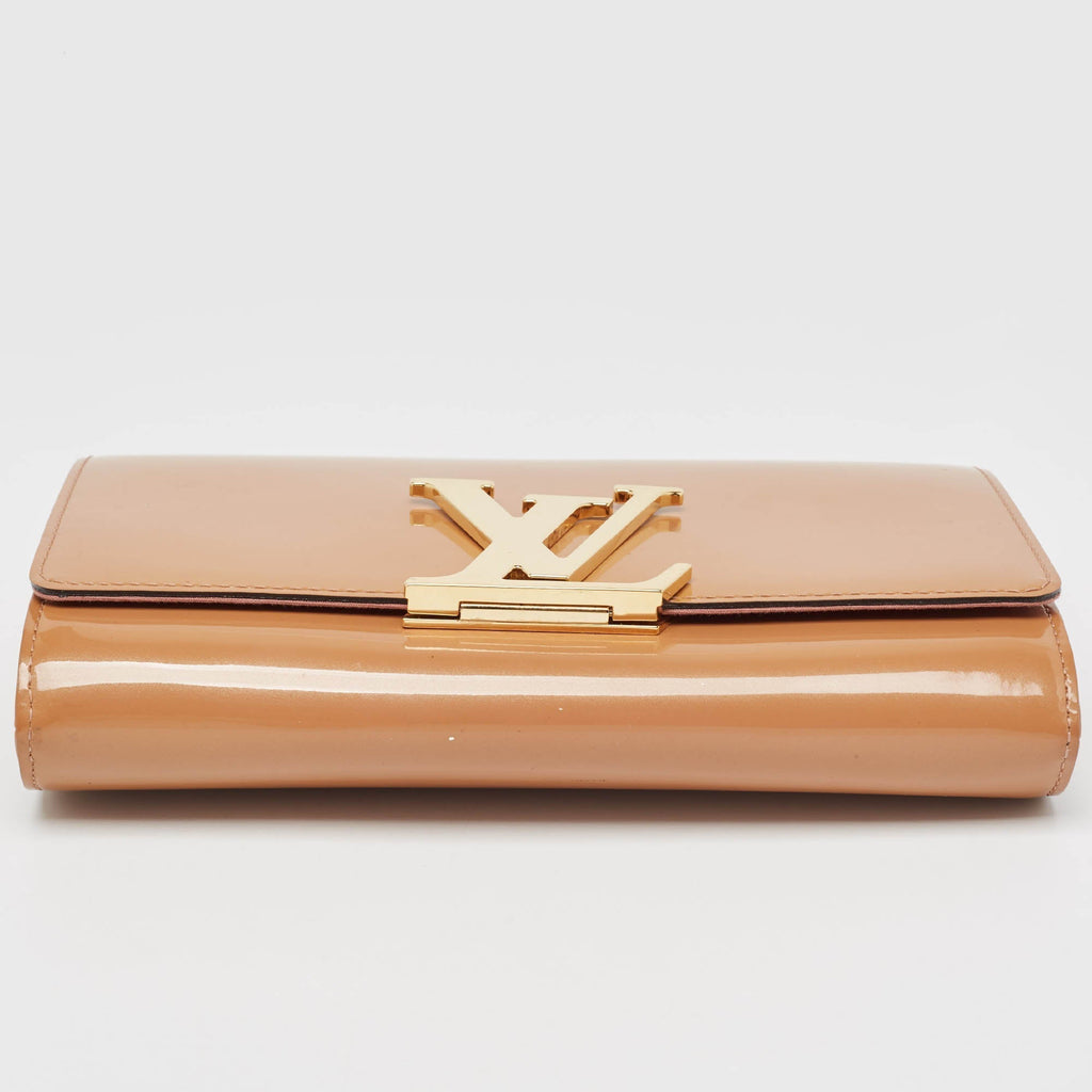 Louis Vuitton Rose Velours  Leather Louise Clutch