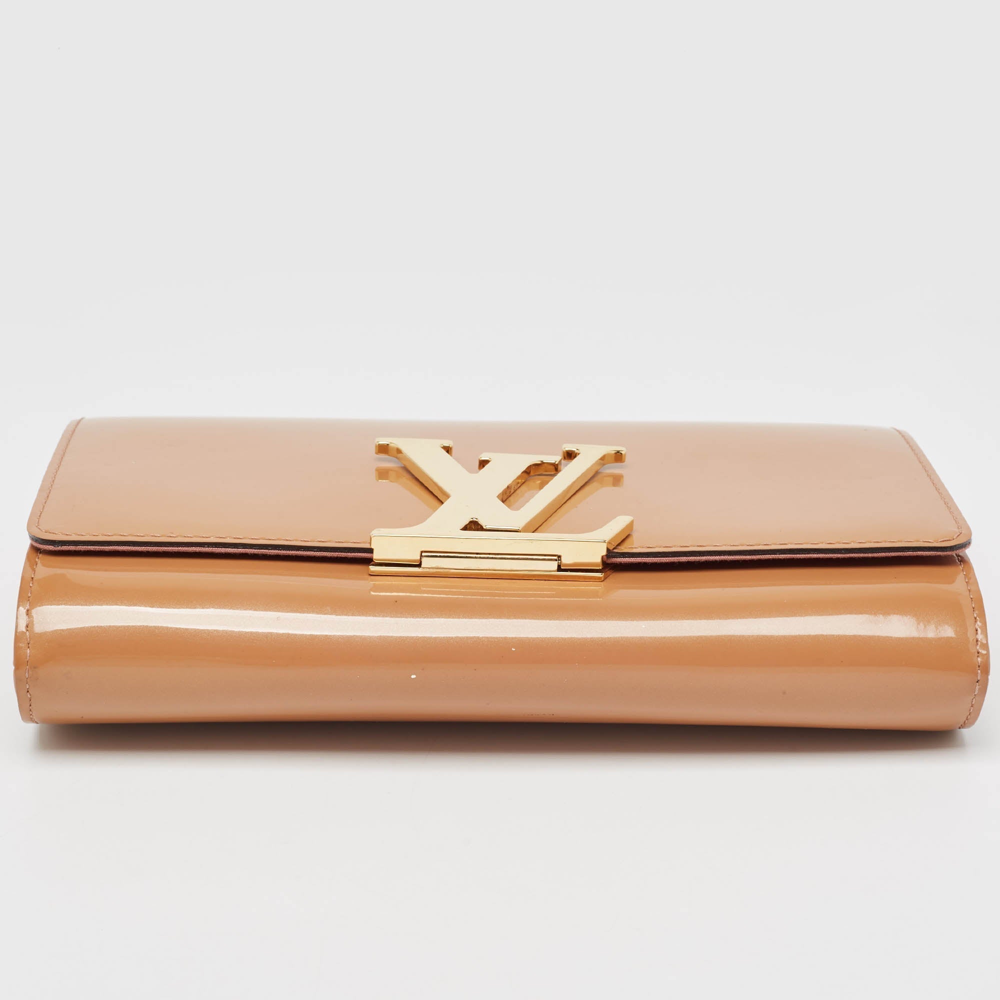 Louis Vuitton Rose Velours  Leather Louise Clutch