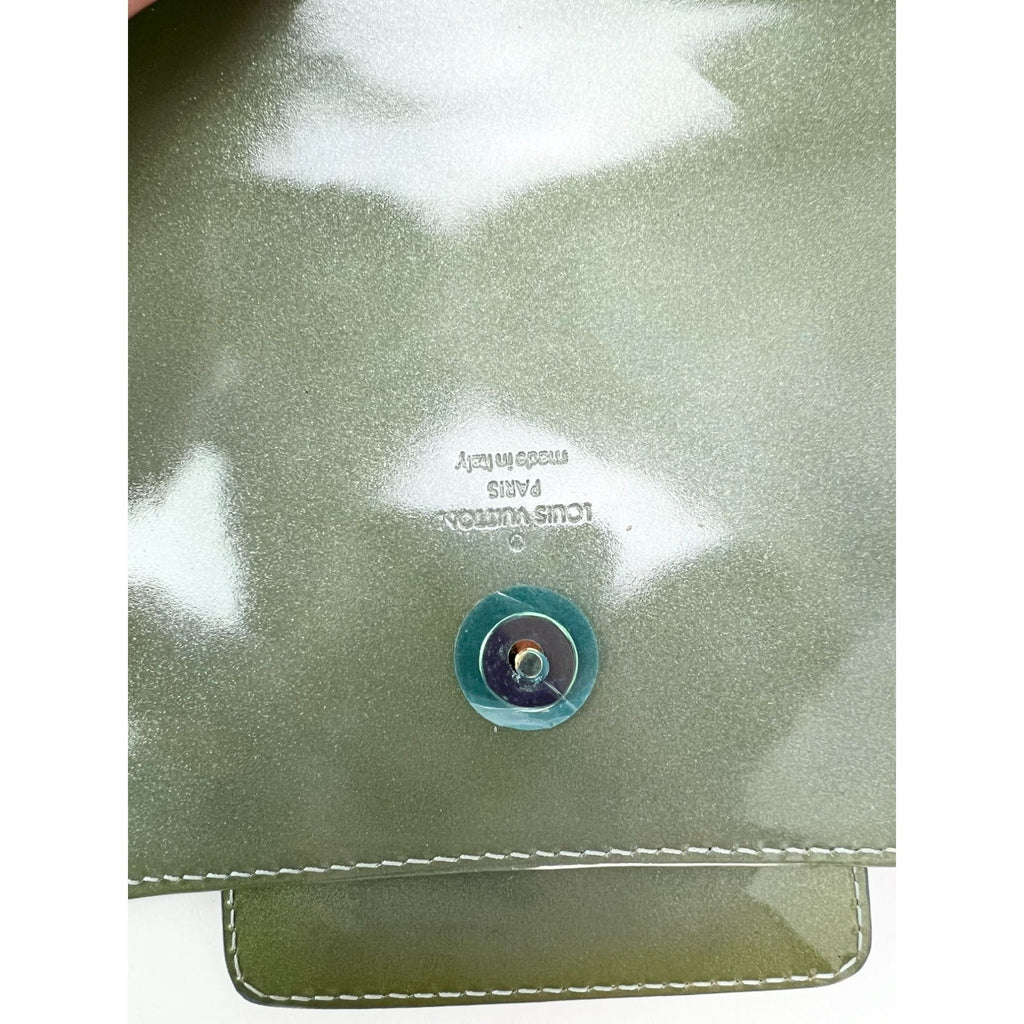 Louis Vuitton  Leather Sobe Green Clutch