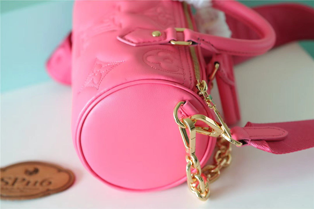 Louis Vuitton Papillon GLAMI Bag Classic Monogram For Women 20cm Dragon Fruit Pink Louis Vuitton M59826