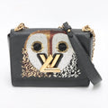 Louis Vuitton Twist Handbag Epi Leather Black Leather Shoulder Bag
