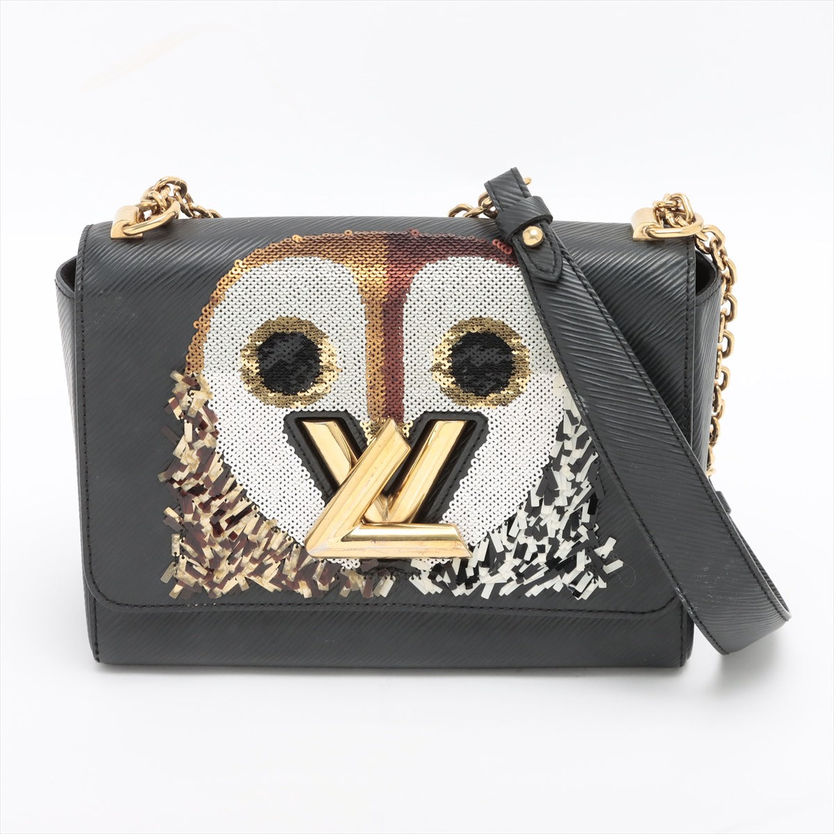 Louis Vuitton Twist Handbag Epi Leather Black Leather Shoulder Bag
