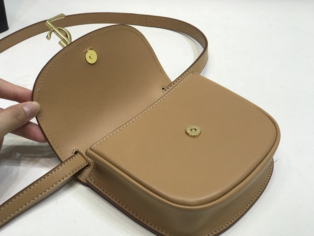 YSSL Kaia Small Satchel Brown For Women 7in/18.5cm YSL 619740BWR6W2725