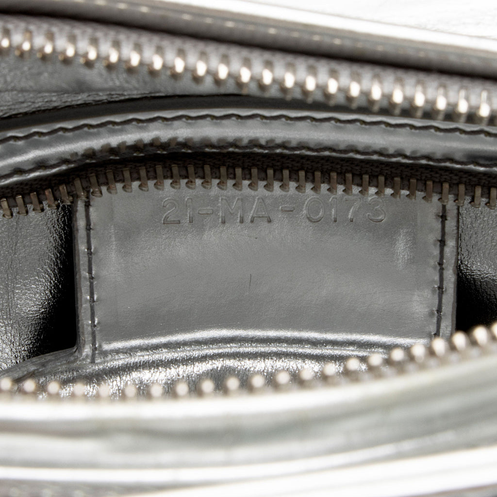 Dior Metallic  Leather Lady Dior Medium Tote