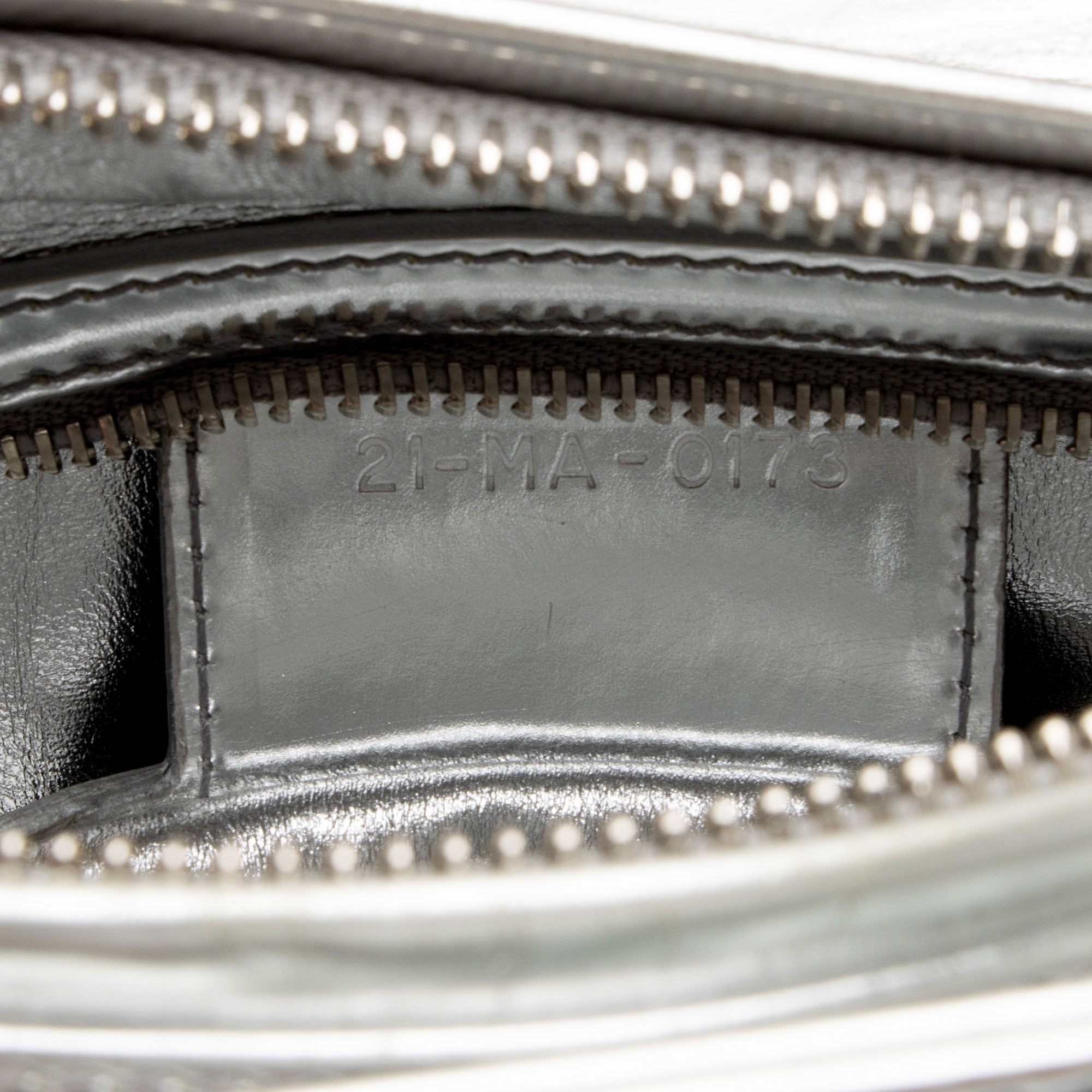 Dior Metallic  Leather Lady Dior Medium Tote