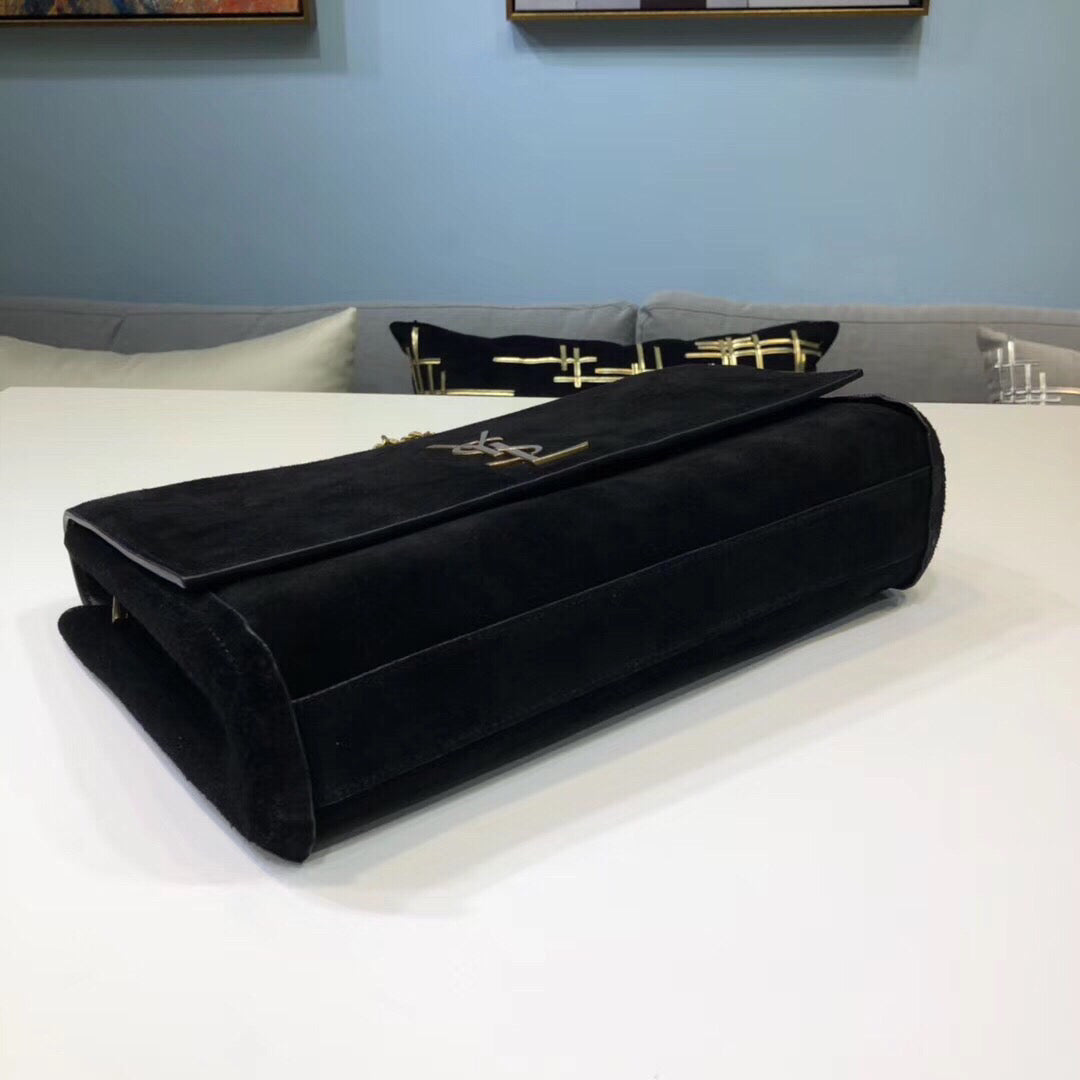 YSSL Kate Medium Reversible Chain Bag Black For Women 28.5in/11cm YSL 5538040UD7W1000