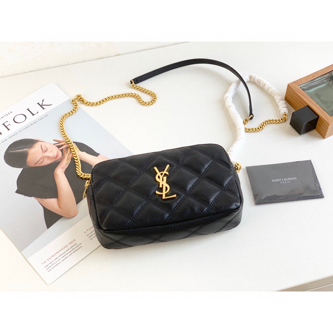Saint Laurent Becky Crossbody Bag Black For Women 7in/18cm YSL P00533588