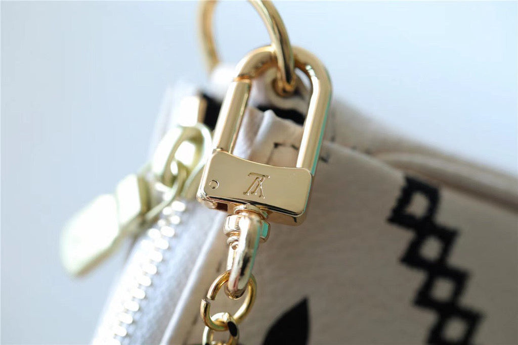 Louis Vuitton Mini Pochette AcGLAMIssoires Monogram Empreinte White For Women, WomenÃƒÂ¢Ã¢â€šÂ¬Ã¢â€žÂ¢s Handbags, Shoulder Bags And Crossbody Bags 6.1in/15.5cm Louis VuittonÃƒâ€šÃ‚Â 