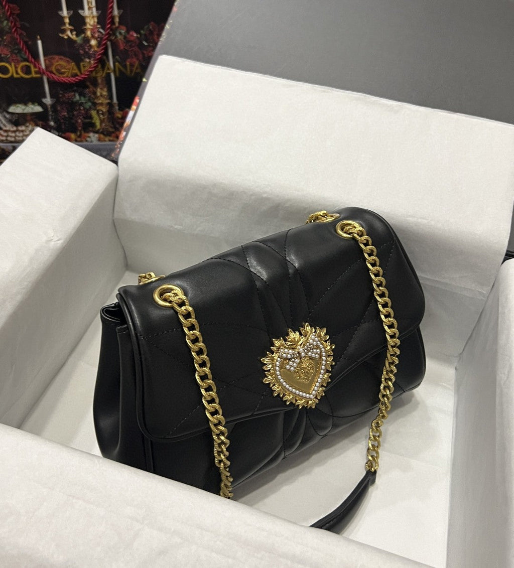 Large Devotion Shoulder Bag In Quilted Nappa Black For Women 11.4in/29cm GLAMI