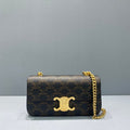 Chain Shoulder Bag Triomphe In Triomphe Canvas Brown For Women 8in/20.5cm 197992DQW.04LU