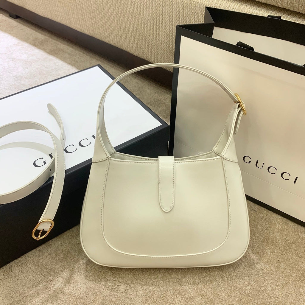 Gucci Jackie 1961 Small Shoulder Bag White For Women 10.8in/27.5cm Gucci 636709 10O0G 9022