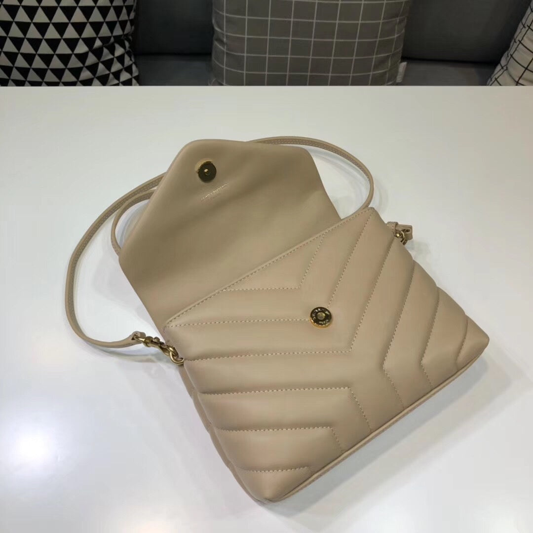 Loulou Mini Shoulder Bag Beige For Women 7in/18cm YSL