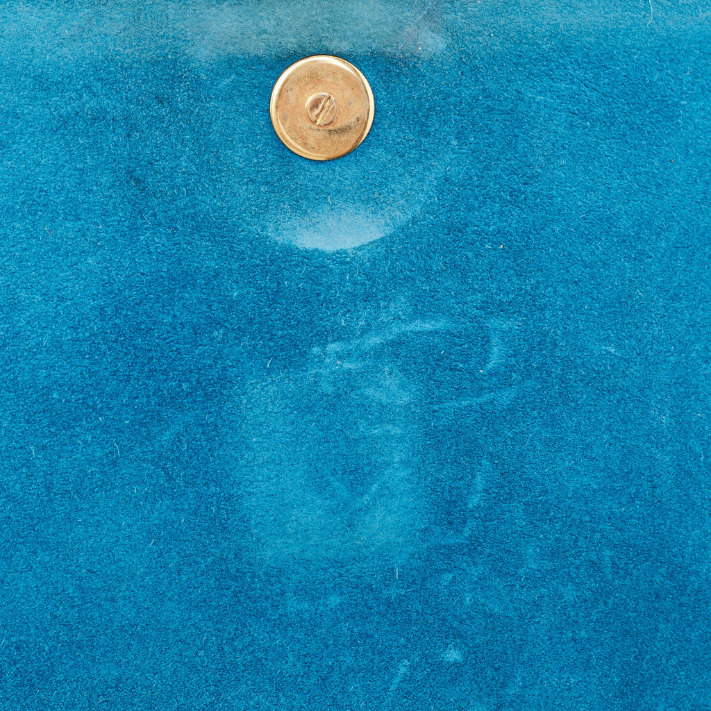 Saint Laurent Teal Green  Leather Y Line Clutch