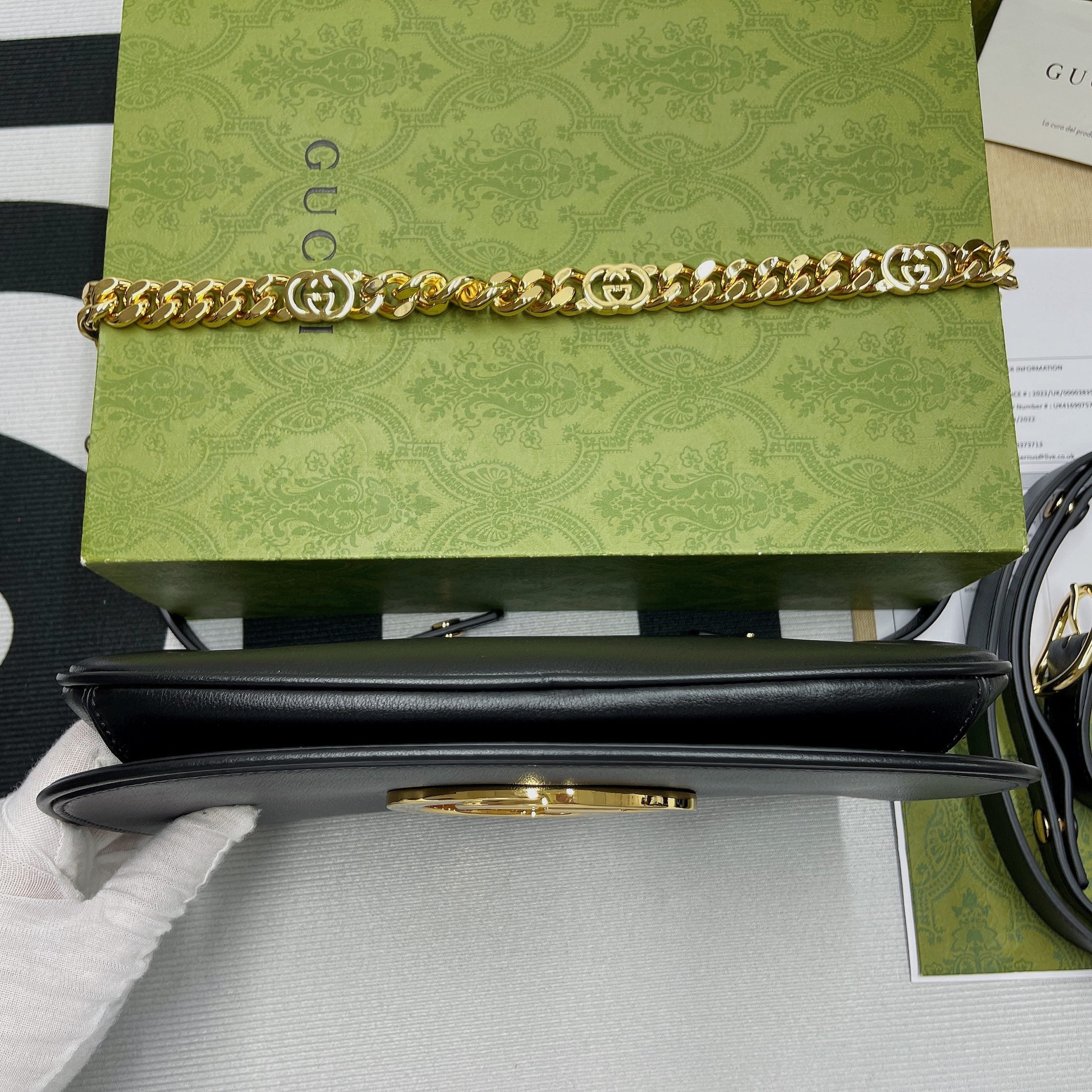 Gucci BlonDiore Shoulder Bag Black For Women, Women’s Bags 11in/28cm Gucci‎ 699268 UXX0G 1000