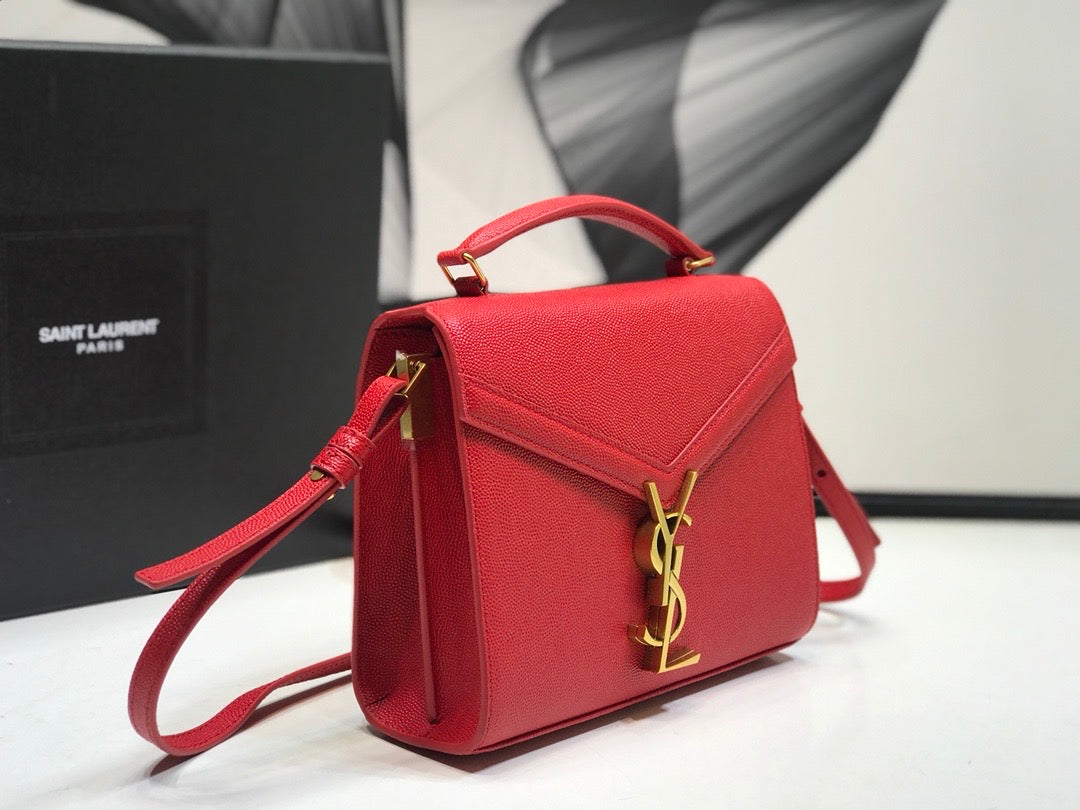 YSSL Cassandra Medium Top Handle Bag Red For Women 9in/24.5cm YSL Â 