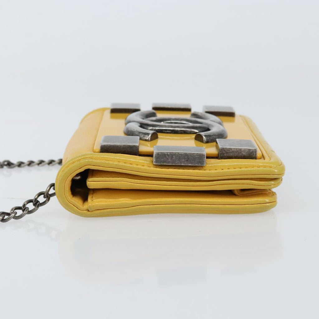 Chanel Boy Brick Flap Bag Lambskin And Plexiglass Yellow Leather Clutche & Pouche Bag