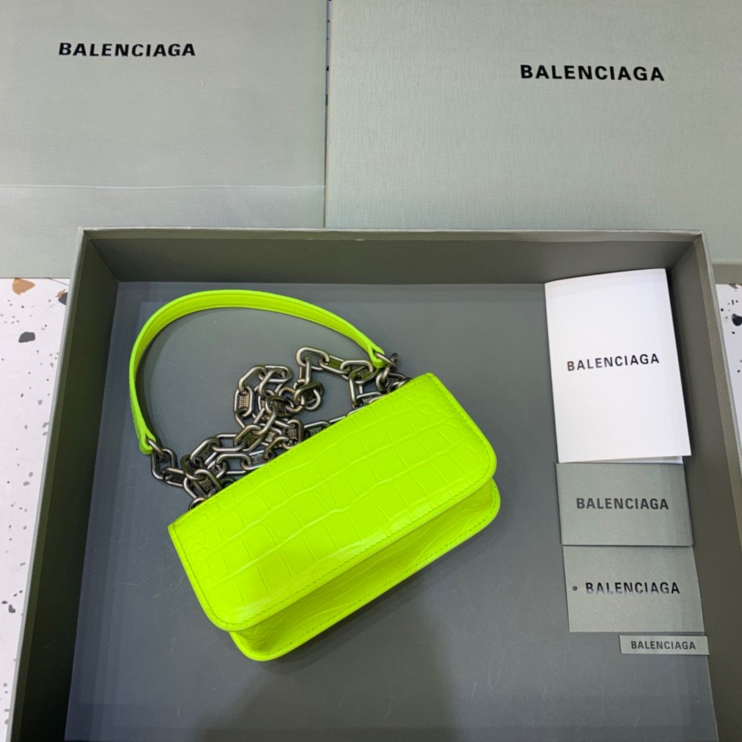 Gossip Small On Chain Shoulder Bag Green Neon, For Women,  Bags 7.4in/19cm
