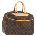 Louis Vuitton Deauville Handbag Monogram Canvas Brown Canvas Handbag