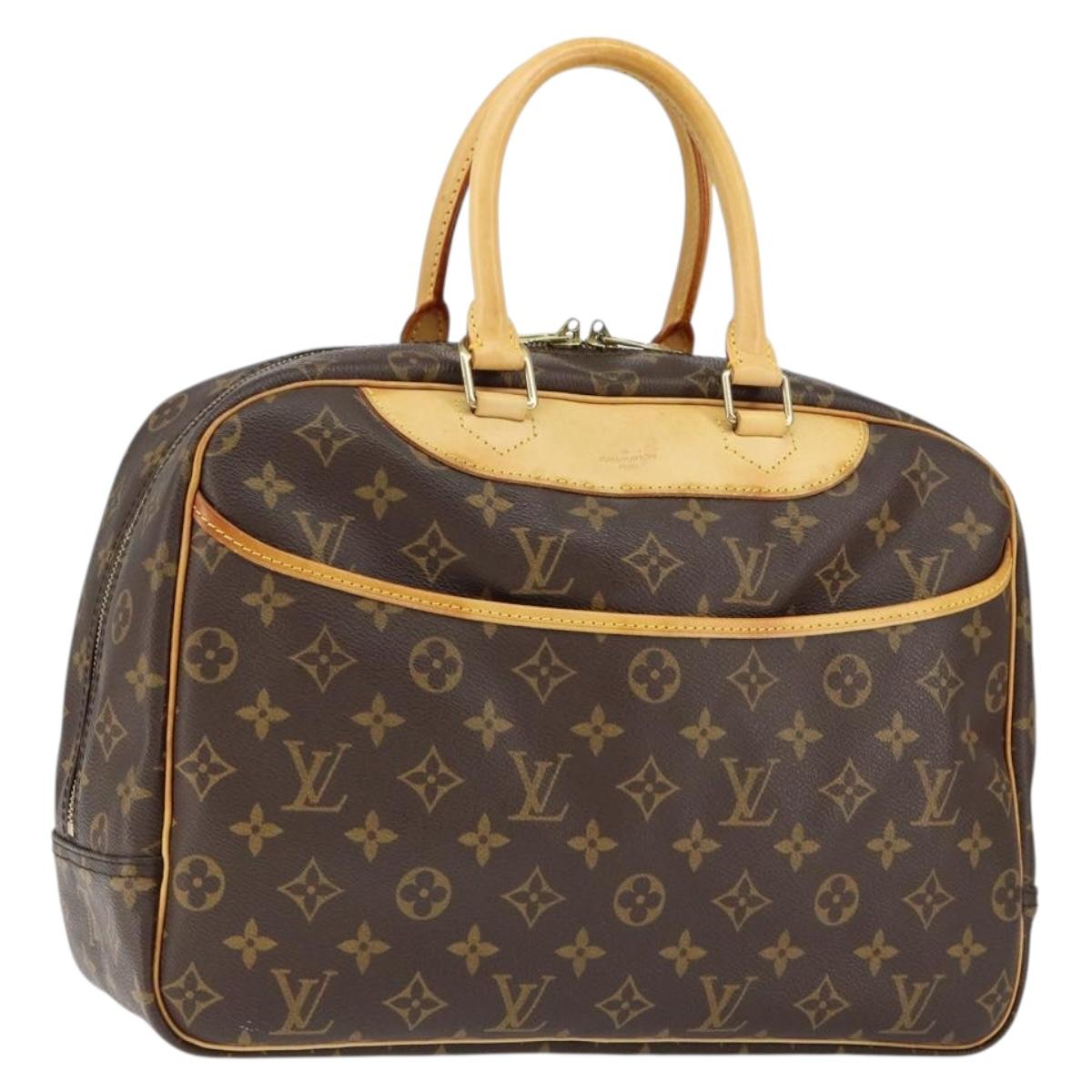 Louis Vuitton Deauville Handbag Monogram Canvas Brown Canvas Handbag