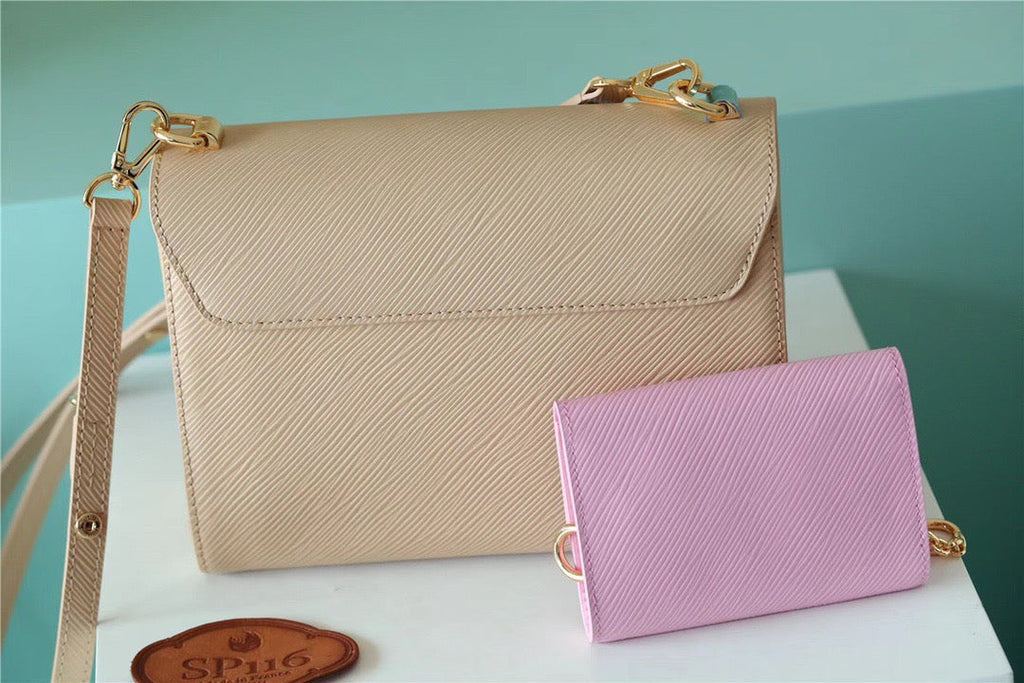 Louis Vuitton Twist MM Bag Epi Beige/ Light Pink For Women,  Shoulder and Cross Body Bags 9.1in/23cm Louis Vuitton