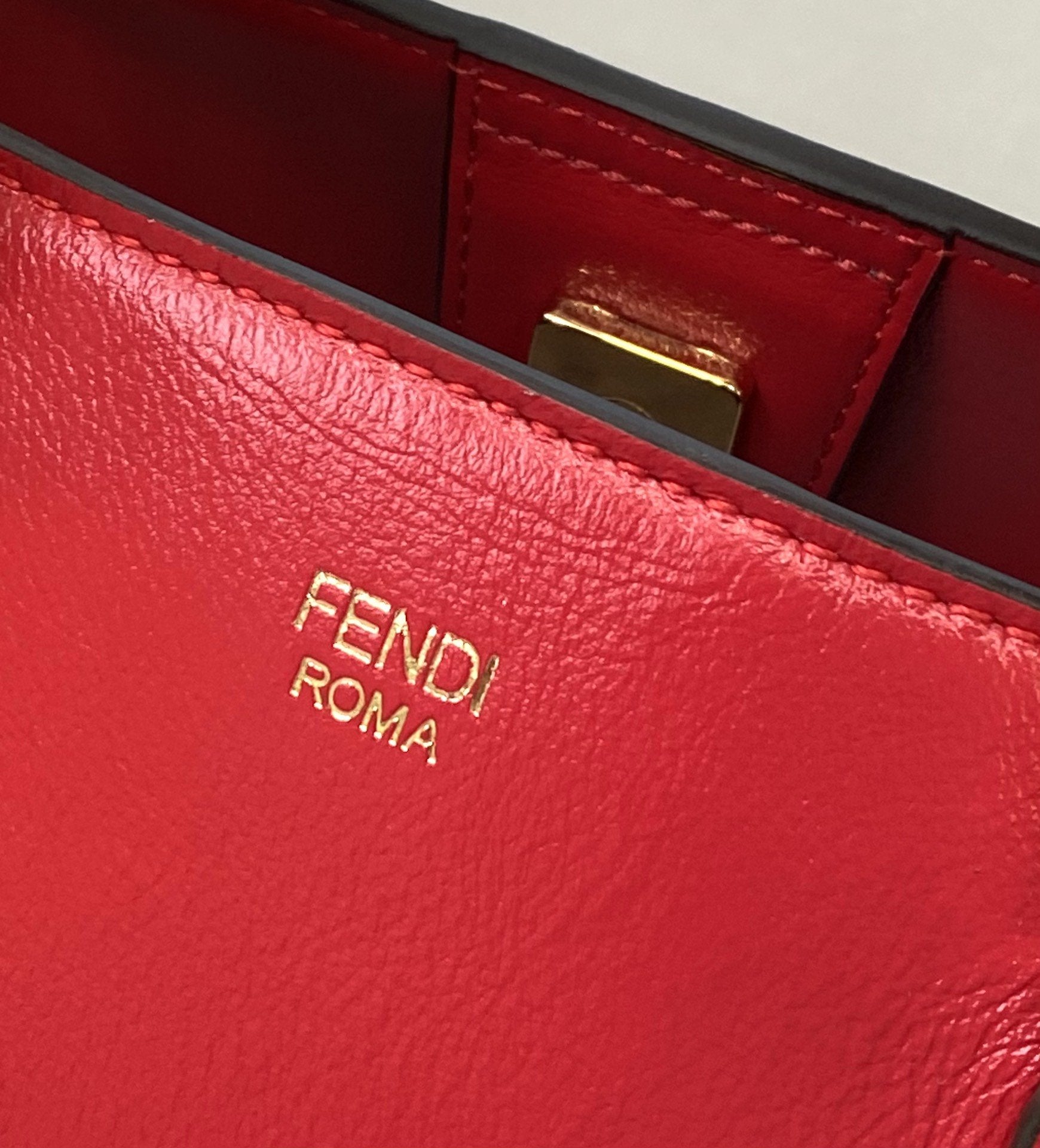 Small FF Tote Shoulder Red Bag For Woman 30cm/12in