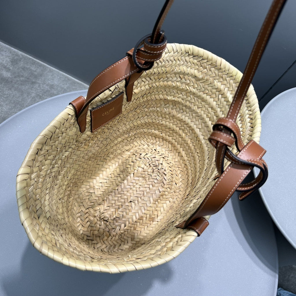 GLAMI Teen Triomphe GLAMI Classic Panier In Palm Leaves With Heart Patch Brown For Women 10in/25cm 194002DUI.04LUÃ‚Â 